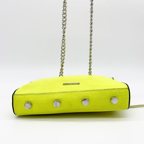 REBECCA MINKOFF Avery Leather Crossbody Bag Yellow - Picture 5 of 13